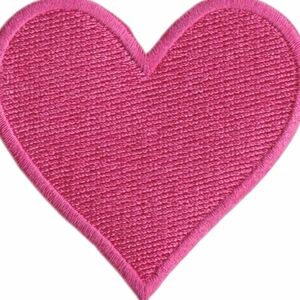 NWT Fuschia Heart Patch For Denim Jeans And Jean Jackets